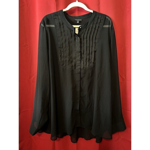 NEW Lane Bryant Women's Size 26/28 Blouse Top Black Boho Whimsigoth Witchy Flowy - Picture 1 of 9